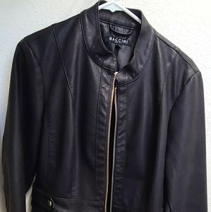 Baccini Black Leather Jacket